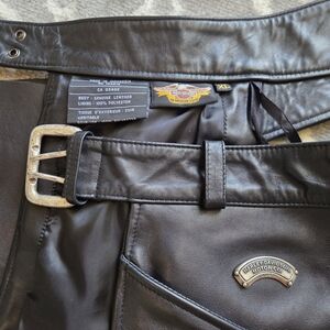 Harley-Davidson Black Genuine Leather Trousers